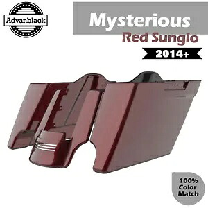 Advanblack ミステリアス レッド サングロ ストレッチ サドルバッグ リア フェンダー 14+ ハーレー用 Advanblack Mysterious Red Sunglo Stretched Saddlebags Rear Fender For 14+ Harley 【並行輸入品】｜カスタムパーツ WORLD倉庫