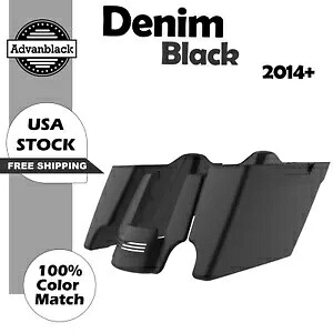 Advanblack デニム ブラック 拡張サドルバッグボトムス リアフェンダー 2014+ ハーレー用 Advanblack Denim Black Extended Saddlebag Bottoms Rear Fender For 2014+ Harley 【並行輸入品】