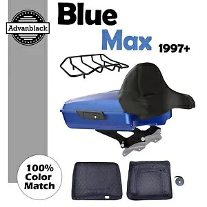 Razor ツアー パック Advanblack ブルー マックス トランク ラップアラウンド バックレスト 97-20 ハーレーに適合 Razor Tour Pack Advanblack Blue Max Trunk Wrap-Around Backrest Fits 97-20 Harley 【並行輸入品】