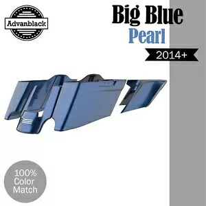 ビッグブルーパール CVO テーパードエクステンデッドストレッチサドルバッグ 2014 年以降のハーレーに適合 Big Blue Pearl CVO Tapered Extended Stretched Saddlebags Fits 2014+ Harley 【並行輸入品】｜カスタムパーツ WORLD倉庫