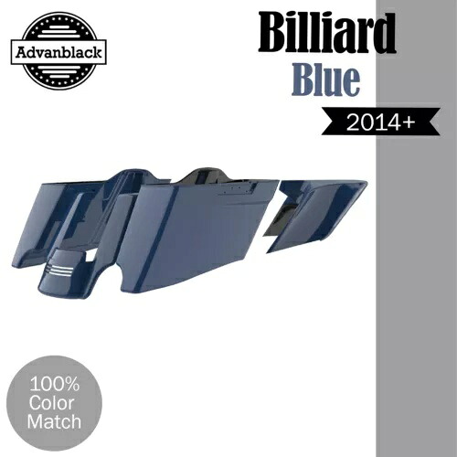 ハーレー 2014+ CVO テーパード ストレッチ拡張サドルバッグに適合 ビリヤード ブルー Fits Harley 2014+ CVO Tapered Stretched Extended Saddlebags BILLIARD BLUE 【並行輸入品】