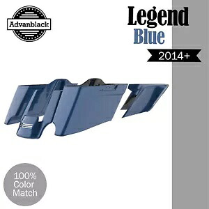 ハーレー 2014+ CVO テーパード ストレッチ拡張サドルバッグに適合 LEGEND ブルー Fits Harley 2014+ CVO Tapered Stretched Extended Saddlebags LEGEND BLUE 【並行輸入品】