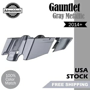 ガントレット グレー メタリック CVO テーパード エクステンデッド ストレッチ サドルバッグ 14 歳以上のハーレーに適合 Gauntlet Gray Metallic CVO Tapered Extended Stretched Saddlebags Fits 14+ Harley 【並行輸入品】
