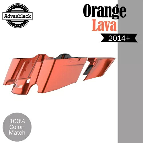 ハーレー 2014+ CVO テーパードストレッチ拡張サドルバッグに適合 オレンジ LAVA Fits Harley 2014+ CVO Tapered Stretched Extended Saddlebags ORANGE LAVA 【並行輸入品】 116,600円