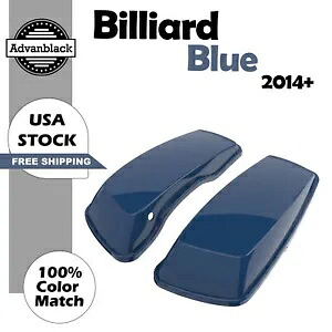 Advanblack ビリヤード ブルー ノーマル ストレッチ サドルバッグ蓋 ハーレーダビッドソン 14+用 Advanblack Billiard Blue Normal Stretched Saddlebag Lids for Harley Davidson 14+ 【並行輸入品】