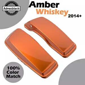 Advanblack アンバー ウイスキー ノーマル ストレッチ サドルバッグ蓋 14 歳以上 ハーレー用 Advanblack Amber Whiskey Normal Stretched Saddlebag Lids For 14+ Harley 【並行輸入品】 55,660円