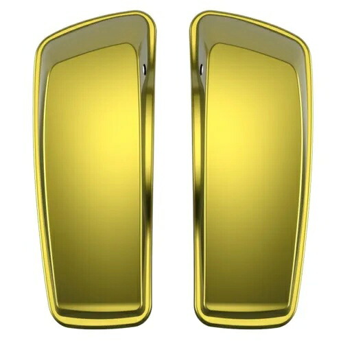 Advanblack イーグルアイ イエロー ノーマル ストレッチ サドルバッグ蓋 14+ ハーレー用 Advanblack Eagle Eye Yellow Normal Stretched Saddlebag Lids For 14+ Harley 【並行輸入品】