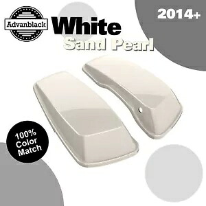 ホワイトサンドパールノーマルストレッチサドルバッグ蓋はハーレーストリートロードグライドに適合 White Sand Pearl Normal Stretched Saddlebag Lids Fits Harley Street Road Glide 【並行輸入品】