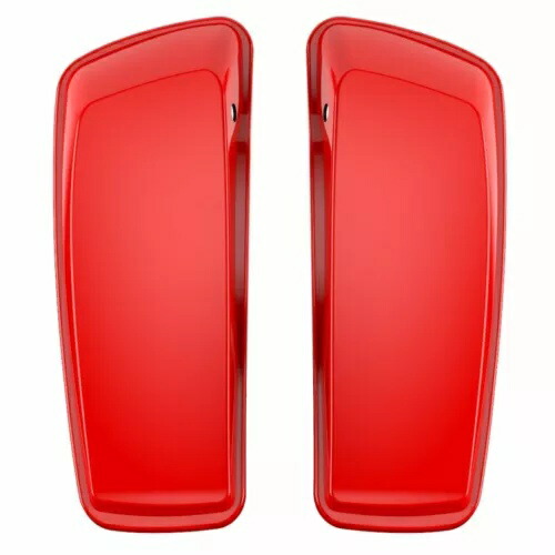 Advanblack スカーレットレッド ノーマル ストレッチ サドルバッグ蓋 2014+ ハーレー ツーリング用 Advanblack Scarlet Red Normal Stretched Saddlebag Lids For 2014+ Harley Touring 【並行輸入品】