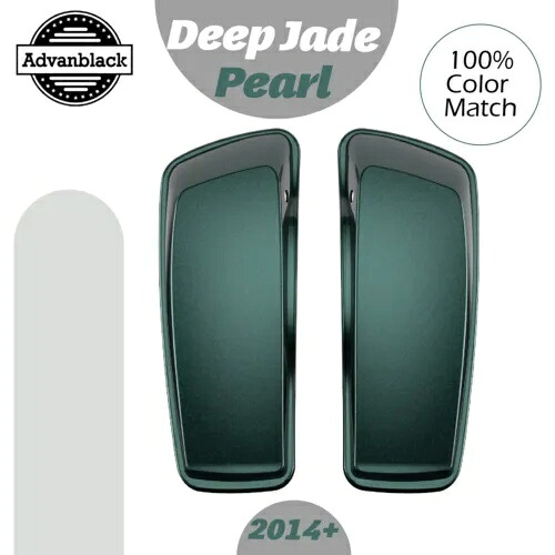 Advanblack ディープ ジェイド パール ノーマル ストレッチ サドルバッグ蓋 14 歳以上ハーレー用 Advanblack Deep Jade Pearl Normal Stretched Saddlebag Lids For 14+ Harley 【並行輸入品】