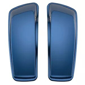 Advanblack ダークブルー パール ノーマル ストレッチ サドルバッグ蓋 14 歳以上ハーレー用 Advanblack Dark Blue Pearl Normal Stretched Saddlebag Lids For 14+ Harley 【並行輸入品】