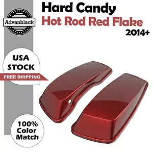 ハード キャンディ ホットロッド レッド フレーク ノーマル ストレッチ サドルバッグ蓋 2014年以降 ハーレー用 Hard Candy Hot Rod Red Flake Normal Stretched Saddlebag Lids For 2014+ Harley 【並行輸入品】 55,660円