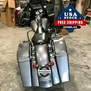 チャコールパール カットアウトなし ストレッチリアフェンダーエクステンション 09+ ハーレーツーリング用 Charcoal Pearl No Cutout Stretched Rear Fender Extension For 09+ Harley Touring 【並行輸入品】