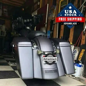 チャコールデニム カットアウトなし ストレッチリアフェンダーエクステンション 09+ ハーレーツーリング用 Charcoal Denim No Cutout Stretched Rear Fender Extension For 09+ Harley Touring 【並行輸入品】