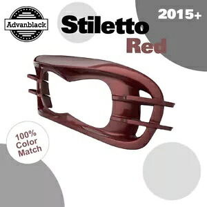 STILETTO レッド Advanblack ヘッドライトベゼル ハーレーロードグライド FLTRX 2015+用 STILETTO RED Advanblack Headlight Bezel For Harley Road Glide FLTRX 2015+ 【並行輸入品】