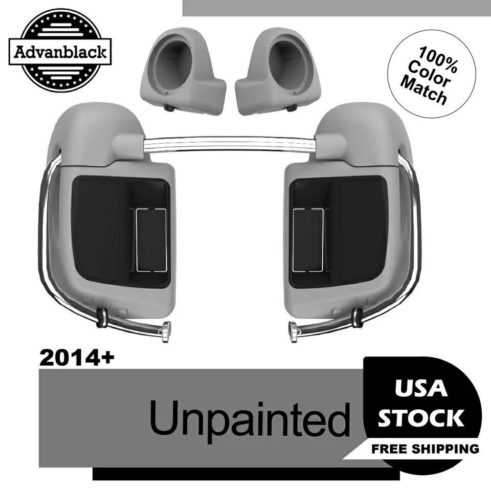 Advanblack 未塗装下部ベントフェアリング 6.5 インチ スピーカーポッド ハーレー 2014+ に適合 Advanblack Unpainted Lower Vented Fairing 6.5'' Speaker Pod Fits Harley 2014+ 【並行輸入品】
