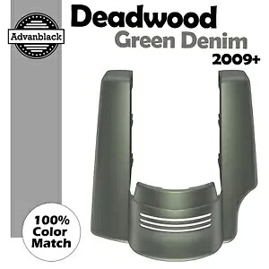 デッドウッド グリーン デニム 2 in 1 ストレッチ リアフェンダー エクステンション 09+ ハーレー用 Deadwood Green Denim 2 into 1 Stretched Rear Fender Extension For 09+ Harley 【並行輸入品】