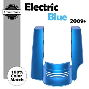 エレクトリック ブルー 2 in 1 ストレッチ リアフェンダー エクステンション 09+ ハーレー ツーリング用 Electric Blue 2 into 1 Stretched Rear Fender Extension For 09+ Harley Touring 【並行輸入品】