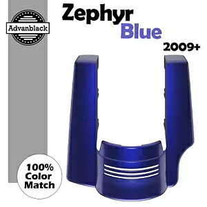 Zephyr ブルー 2 in 1 ストレッチ リアフェンダー エクステンション 09+ ハーレー ツーリング用 Zephyr Blue 2 into 1 Stretched Rear Fender Extension For 09+ Harley Touring 【並行輸入品】