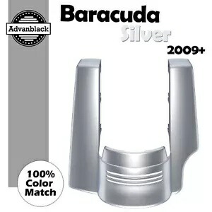 バラクーダ シルバー 2 in 1 ストレッチ リアフェンダー エクステンション 2009+ ハーレー用 Barracuda Silver 2 into 1 Stretched Rear Fender Extension For 2009+ Harley 【並行輸入品】