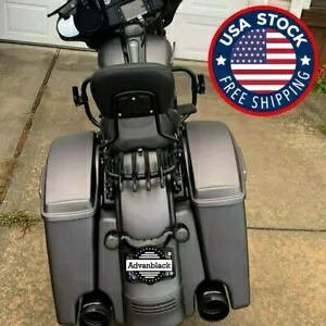 チャコールデニムストレッチリアフェンダーエクステンションフィラーデュアルカットアウト 09+ ハーレー用 Charcoal Denim Stretched Rear Fender Extension Filler Dual Cutout For 09+ Harley 【並行輸入品】