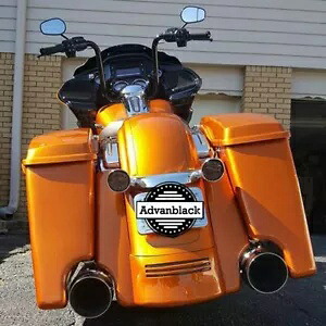 Advanblack アンバー ウイスキー ストレッチ リア フェンダー エクステンション 09+ ストリート ロード グライド Advanblack Amber Whiskey Stretched Rear Fender Extension 09+ Street Road Glide 【並行輸入品】