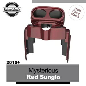 MYSTERIOUS RED SUNGLO フィット ハーレー ロード グライド FLTRX ゲージ クラスター カバー アドバンブラック MYSTERIOUS RED SUNGLO Fit Harley Road Glide FLTRX Gauge Cluster Cover Advanblack 【並行輸入品】