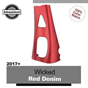 17+ M8 Harley Davidson Touring Advanblack WICKED RED DENIM ABS チンスポイラーに適合 Fits 17+ M8 Harley Davidson Touring Advanblack WICKED RED DENIM ABS Chin Spoiler 【並行輸入品】