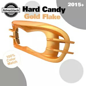 ハード キャンディ ゴールド フレーク Advanblack ヘッドライト ベゼル ハーレー ロード グライド FLTRX 15+ 用 HARD CANDY GOLD FLAKE Advanblack Headlight Bezel For Harley Road Glide FLTRX 15+ 【並行輸入品】