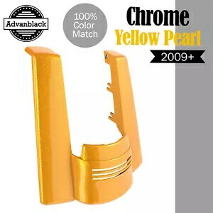クロームイエローパールハーレー用デュアルノーカットストレッチリアフェンダーエクステンション CHROME YELLOW PEARL Dual Uncut Stretched Rear Fender Extension For Harley 【並行輸入品】