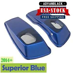 スーペリア ブルー 6x9 インチ サドルバッグ スピーカー蓋 オーディオ カバー 14 歳以上のハーレーに適合 Superior Blue 6x9 inch Saddlebag Speaker Lids Audio Cover Fits 14+ Harley 【並行輸入品】
