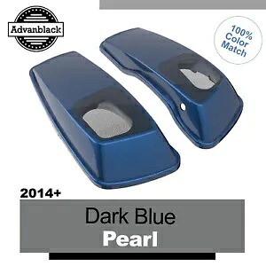 ダークブルー パール 6x9 インチ サドルバッグ スピーカー蓋 オーディオ カバー 14 歳以上のハーレーに適合 Dark Blue Pearl 6x9 inch Saddlebag Speaker Lids Audio Cover Fits 14+ Harley 【並行輸入品】 80,465円