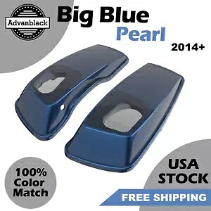 ビッグ ブルー パール 6x9 インチ サドルバッグ スピーカー蓋 2014+ ハーレーダビッドソン ツーリング用 Big Blue Pearl 6x9 inch Saddlebag Speaker Lid For 2014+ Harley Davidson Touring 【並行輸入品】
