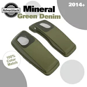 ミネラルグリーンデニムサドルバッグ 6x9 スピーカー蓋ハーレーストリートロードエレクトラ用 Mineral Green Denim Saddlebag 6x9 Speaker Lids For Harley Street Road Electra 【並行輸入品】