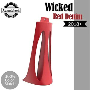 WICKED レッドデニム チンスポイラー 2018+ M8 ハーレー ローワー ライダー ストリート ボブ用 WICKED RED DENIM Chin Spoiler For 2018+ M8 Harley Lower Rider Street Bob 【並行輸入品】