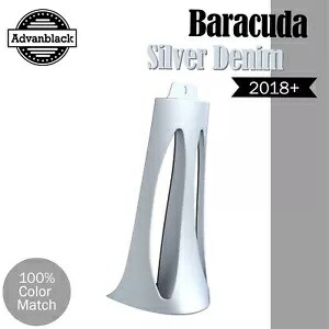 BARRACUDA シルバーデニムチンスポイラー 18+ M8 ハーレー ロウアー ライダー ストリート ボブ用 BARRACUDA SILVER DENIM Chin Spoiler For 18+ M8 Harley Lower Rider Street Bob 【並行輸入品】
