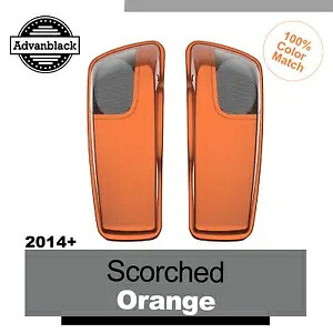 スコーチオレンジ 5x7 サドルバッグスピーカー蓋オーディオカバーハーレー 2014+ Scorched Orange 5x7 Saddlebag Speaker Lids Audio Cover For Harley 2014+ 【並行輸入品】