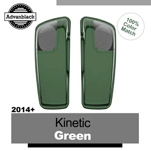 キネティックグリーン 5x7 サドルバッグスピーカー蓋オーディオカバーハーレー 2014+ Kinetic Green 5x7 Saddlebag Speaker Lids Audio Cover For Harley 2014+ 【並行輸入品】 82,885円