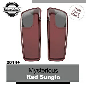 ミステリアスレッド Sunglo 5x7 サドルバッグスピーカー蓋オーディオカバーハーレー 2014+ Mysterious Red Sunglo 5x7 Saddlebag Speaker Lid Audio Cover For Harley 2014+ 【並行輸入品】