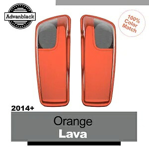Advanblack オレンジ Lava 5x7 サドルバッグスピーカー蓋オーディオカバーハーレー 2014+ Advanblack Orange Lava 5x7 Saddlebag Speaker Lids Audio Cover For Harley 2014+ 【並行輸入品】