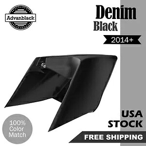 デニムブラック ABS CVO ストレッチ拡張サイドカバーパネル 2014+ ハーレー用 Denim Black ABS CVO Stretched Extended Side Cover Panel For 2014+ Harley 【並行輸入品】
