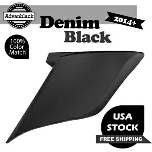 デニムブラック ストレッチエクステンドサイドカバーパネル 2014+ ハーレーツーリング用 Denim Black Stretched Extend Side Cover Panel For 2014+ Harley Touring 【並行輸入品】