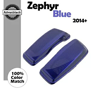 Zephyr ブルー デュアル 6x9 サドルバッグ スピーカー蓋 オーディオ カバー ハーレー 14+用 Zephyr Blue Dual 6x9 Saddlebag Speaker Lids Audio Cover For Harley 14+ 【並行輸入品】