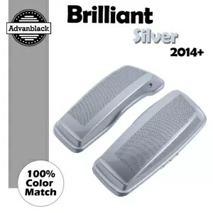 デュアル 6x9 スピーカー蓋ブリリアントシルバーハーレーツーリング FLHR FLHXS FLTRX 2014+ Dual 6x9 Speaker Lids BRILLIANT SILVER For Harley Touring FLHR FLHXS FLTRX 2014+ 【並行輸入品】