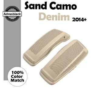 デュアル 6x9 スピーカー蓋サンドカモデニムハーレーツーリング FLHR FLHXS FLTRX 2014+ Dual 6x9 Speaker Lids SAND CAMO DENIM For Harley Touring FLHR FLHXS FLTRX 2014+ 【並行輸入品】｜カスタムパーツ WORLD倉庫