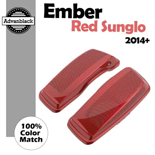 デュアル 6x9 スピーカー蓋 EMBER RED SUNGLO ハーレーツーリング FLHR FLHXS FLTRX 2014+用 Dual 6x9 Speaker Lids EMBER RED SUNGLO For Harley Touring FLHR FLHXS FLTRX 2014+ 【並行輸入品】