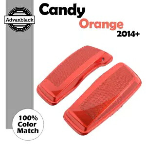 デュアル 6x9 スピーカー蓋 キャンディオレンジ ハーレーツーリング FLHR FLHXS FLTRX 2014+用 Dual 6x9 Speaker Lids CANDY ORANGE For Harley Touring FLHR FLHXS FLTRX 2014+ 【並行輸入品】