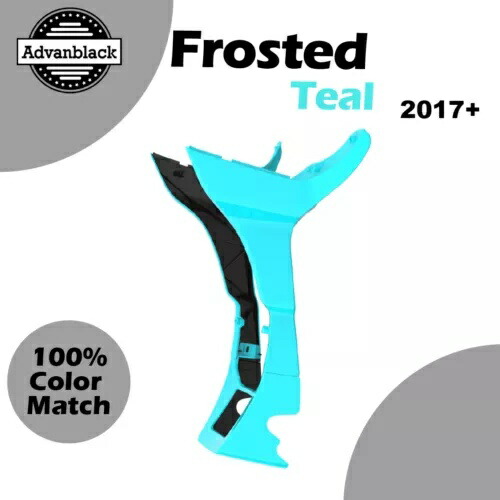 2017 年以降のハーレー ロード グライド フロステッド ティール Advanblack フェアリング スポイラー キットに適合 Fits for 2017+ Harley Road Glide Frosted Teal Advanblack Fairing Spoiler Kit 【並行輸入品】