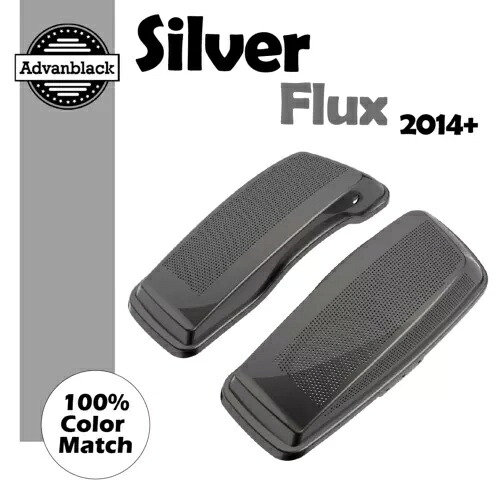 シルバーフラックス デュアル 6x9 サドルバッグ スピーカー蓋 オーディオカバー ハーレー 14+用 Silver Flux Dual 6x9 Saddlebag Speaker Lids Audio Cover For Harley 14+ 【並行輸入品】