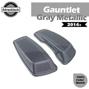 ガントレット グレー メタリック デュアル 6x9 サドルバッグ スピーカー蓋 オーディオ カバー ハーレー 14+用 Gauntlet Gray Metallic Dual 6x9 Saddlebag Speaker Lid Audio Cover For Harley 14+ 【並行輸入品】